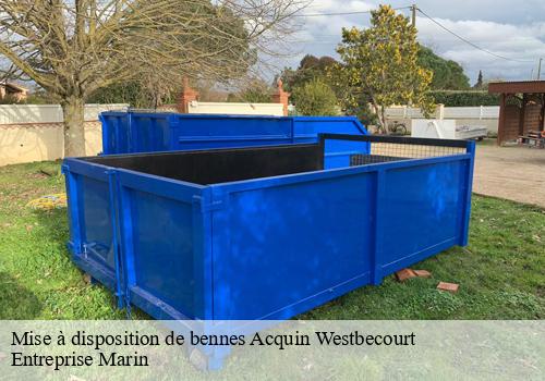 Mise à disposition de bennes  acquin-westbecourt-62380 Entreprise Marin