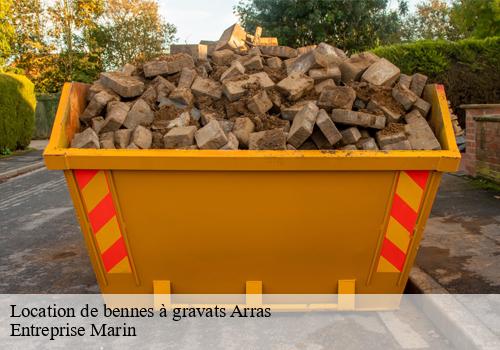 Location de bennes à gravats  arras-62000 Entreprise Marin